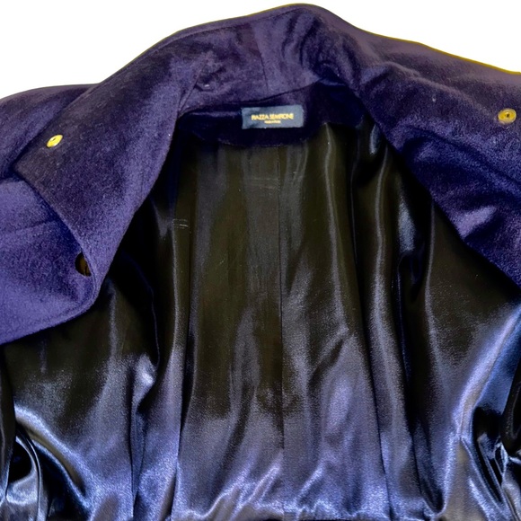 PIAZZA SEMPIONE WOOL/CASHMERE EXTRA LONG COAT IN NAVY - Picture 10 of 12